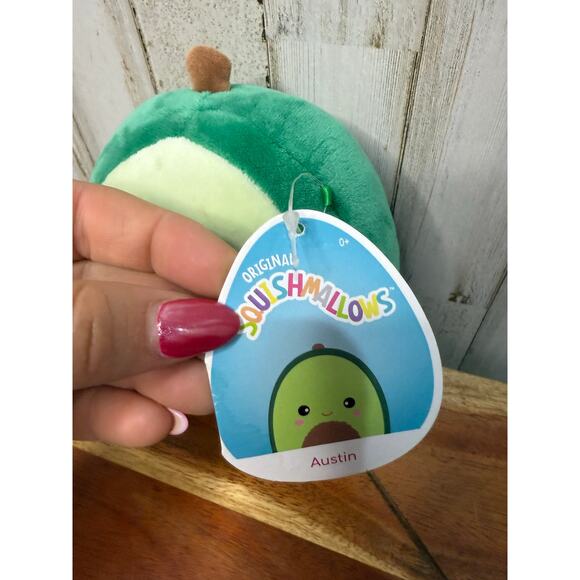 NWT Squishmallows Austin the Avocado 6" Plush Toy Green Food Squad - Picture 2 of 6